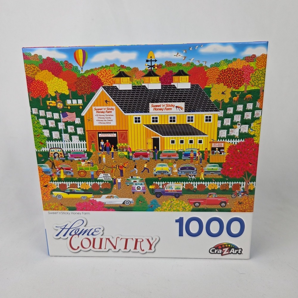 New Sealed Cra Z Art Home Country Puzzle Sweet 'n' Sticky Honey Farm 1000 pc